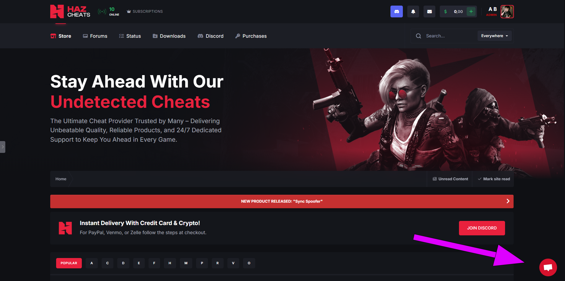 How to contact HAZ Cheats